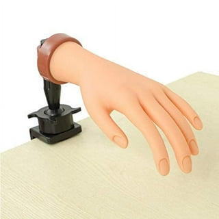 Tebru Nail Practice Hand Silicone Bendable Joints False Nail Tips Hand  Mannequin for Nail Salon,Practice Nail Art Training Hand 