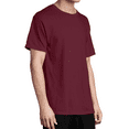 thumbnail image 2 of Hanes Essential T-Shirt, 100% Cotton Short Sleeve Mens Tee, DIY and Arts And Crafts, Maroon, L, 2 of 5