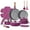 Magenta Purple, variant on Carote 21 Pieces Pots and Pans Set with Detachable Handle, Ceramic Non Stick Non Toxic Kitchen Cookware Set with Induction, Oven/Dishwasher Safe, Granite White