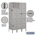thumbnail image 4 of 12" Wide Five Tier Box Style Standard Metal Locker - 3 Wide - 5 Feet High - 15 Inches Deep - Gray - Unassembled, 4 of 4