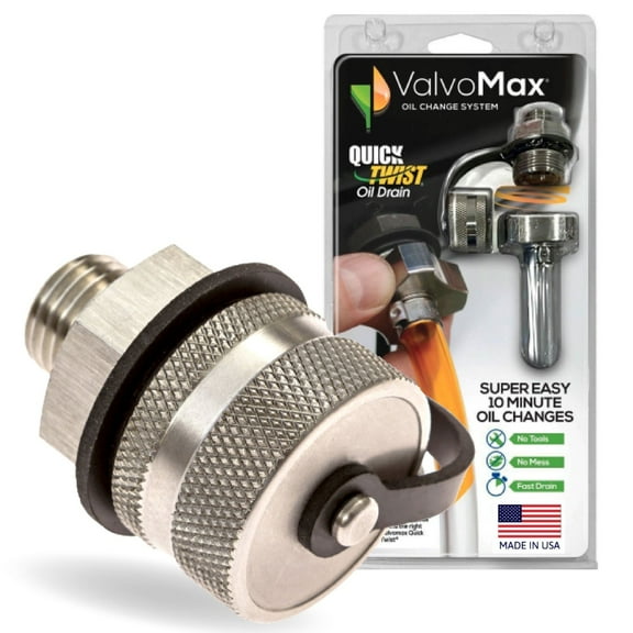 ValvoMax Oil Drain Valve for Oil Changes - No Tools, No Mess - M14-1.50 Thread Size