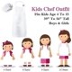 thumbnail image 5 of Kids Chef Outfit Apron Set Chef Hat Sleeves Aprons For Kids - Boys Girls, 5 of 5