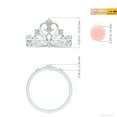 thumbnail image 5 of ANGARA Natural Scattered Diamond Princess Tiara Ring in 14K White Gold for Women (Size-2mm| Color-H| Clarity-SI2) | April Birthstone, Anniversary, Jewelry Gift for Women | Natural Diamond Ring, 5 of 9