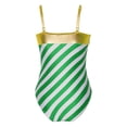 thumbnail image 4 of TiaoBug Girls Christmas Costume Sequins Striped Gymnastics Dancing Leotard Xmas Party Jumpsuit Green 16, 4 of 7