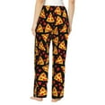 thumbnail image 3 of Picia Cartoon Pizza Womens Soft Woven Cotton Elastic Waistband Sleep Pajama Pant Lounge Sleep Pant With Pockets And Drawstring-Medium, 3 of 9