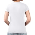 thumbnail image 2 of Women's G-III 4Her by Carl Banks  White Detroit Tigers Super-Slim Fit Lightweight Pinstripe Circle V-Neck T-Shirt, 2 of 2