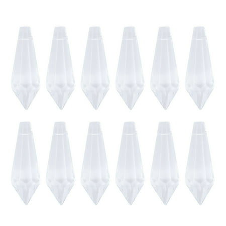 

12pcs Clear Crystal Chandelier Glass Crystal Pendants Beads Prisms Pendants 38MM