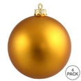 thumbnail image 3 of Vickerman 4.75" Antique Gold Matte Ball Ornament, 4 per Bag, 3 of 5