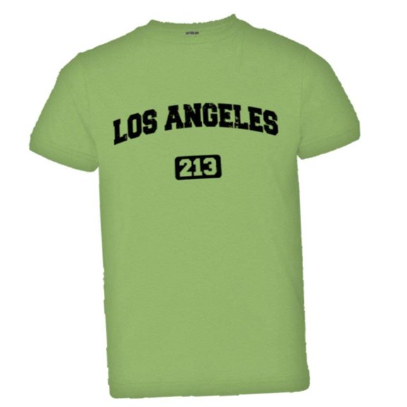 PleaseMeTees™ Youth Los Angeles 213 L.A. Area Code Distressed HQ Tee