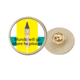 thumbnail image 1 of ¡Mundo   se   ir   donde   que   plazca! Broche de oro metálico circular, 1 of 3