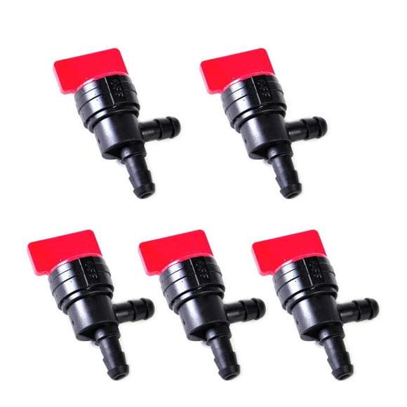 5x 1/4" 90 degree fuel shutoff valves + 10x 1/2" clamps for Briggs & Stratton) -