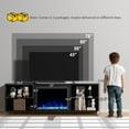 thumbnail image 4 of Easoger Fireplace TV Stand, 68'' TV Stand with 23" Electric Fireplace, LED Light Entertainment Center, TV Stands for 80 inch TV, Black, 4 of 10