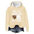 thumbnail image 2 of YVNAURA Thats My Grandson Out There Football Shirt for Women Love Heart Graphic Game Day Sweatshirt Long Sleeve Crewneck Pullover Top Grandma Fan Apparel Gift, Beige,XL, 2 of 4