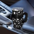 thumbnail image 5 of 40oz Tumbler,Black Halloween Ghost Pumpkin Pattern Insulated Tumblers with Removable Handle,Stainless Steel Double Vacuum Coffee Tumbler Cup with Straw for Home,Office,Travel,Party, 5 of 5