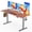 Ergonomic + Office + Poplar + Rectangular + Brown + Height Adjustable & Standing Desks + Modern + Automatic + Rectangular + Computer Tables + Laminated + Wood + Stainless Steel + T-shape, variant on 63"×28" Brown Electric Height Adjustable Desk, height adjustable with 3 custom height memory presets, equipped with child lock. Ideal for home & office use, perfect as computer work desk, workstation