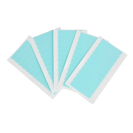 5 Sheets 60pcs Hair Tape Adhesive Glue 4cm*0.8cm Double Side Tape Waterproof For Lace Wig Hair Extension