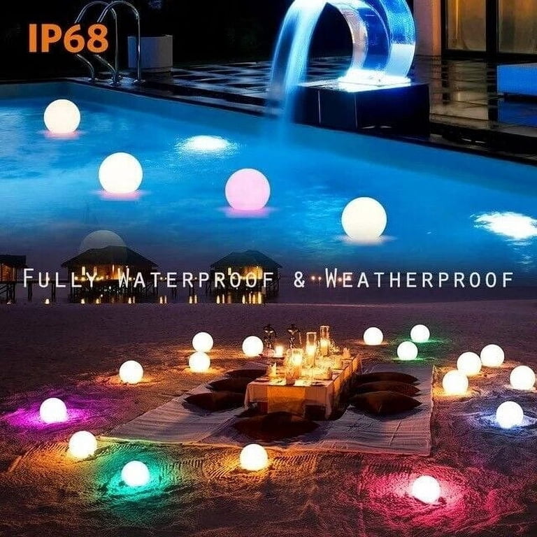 Bath Lights For Adults GEEDIAR 4 Pack Solar Floating Pool Lights ...