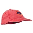 thumbnail image 5 of Eagle with Star Circle Embroidered Washed Cap - Red OSFM, 5 of 5
