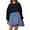 Blue, variant on Sngxgn Womens Summer Dresses Square Neck Lantern Sleeve Tie Backless Ruffle A-Line Casual Dress(Black,M)