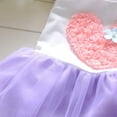 thumbnail image 4 of URMAGIC Infant Baby Girls Sleeveless Love Heart Petal Bridemaids Dress Lace Tulle Sun Dress, 4 of 6