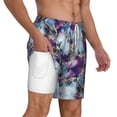 thumbnail image 6 of Rocae Purple Marble Texture for Men's Swim Trunks Quick Dry With Two Side Pockets and One Lined Patch PocketXX-Large, 6 of 9