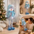 thumbnail image 3 of Sahpxhe Christmas Snowman Plush Decor, 21 inch Adorable Blue Winter Standing Stuffed Toy for Home Table Fireplace Indoor Decorations, 3 of 6