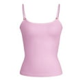 thumbnail image 5 of Uooqdmx Crop Tank Tops for Women Spaghetti Strap Tank Top Camisole Tops for Women Fitted Tank Tops for Women Y2k Tank Top, Pink M, 5 of 9