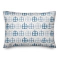 thumbnail image 2 of Creative Products Plaid Pumpkins Pattern Blue 14x20 Spun Poly Pillow, 2 of 3