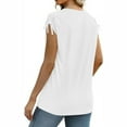 thumbnail image 6 of USSUMA Womens Tank Tops Workout Tops for Women Women's Solid Sleeve Tops Drawstrings Summer Trendy 2024 V Neck T Shirts Fashion Holiday Deals Womens Tops Women's Tank Tops Solidcolor, 6 of 6
