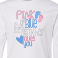 thumbnail image 4 of Inktastic Pink or Blue, Big Brother Loves You Footprints and Heart Long Sleeve Youth T-Shirt, 4 of 5