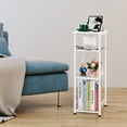 thumbnail image 7 of Bathroom Storage Shelf Freestanding 4 Tier Small Shelving Unit Organizer, White, 7 of 7