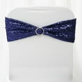 thumbnail image 6 of Balsa Circle 5 Spandex Chair Sequined Sashes Wedding Decorations Navy Blue, 6 of 8