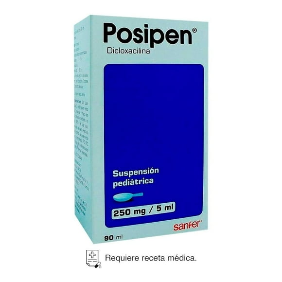 Posipen Dicloxacilina 250 mg / 5 ml suspensión pediátrica 90 ml