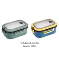 thumbnail image 3 of Kearding Fiambrera con aislamiento de alimentos, contenedor de almacenamiento fresco, cajas de horno microondas Bento PP para viajes al aire libre, Mostrada Azul Kearding HA067538-02, 3 of 6