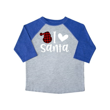 

Inktastic Christmas Santa Buffalo Plaid Gift Toddler Boy or Toddler Girl T-Shirt