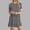 Black, variant on Juslio Dresses for Women Round Neck Vintage Plaid, Midi Dress Loose Casual Short Sleeve T-Shirt Dresses