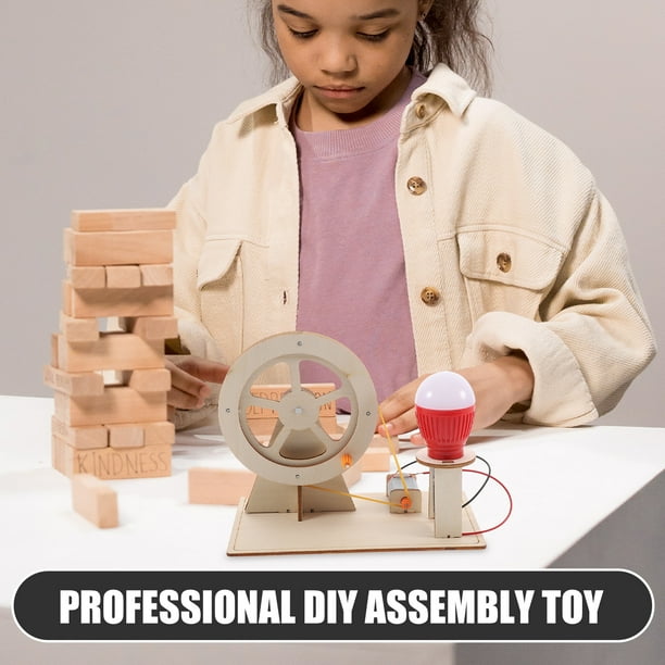 Wooden Hand Crank Generator for Kids Science Education DIY