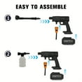 thumbnail image 4 of Cordless Pressure Washer 4000 PSI Portable Rechargeable Water Gun with Foam Cannon & 2 Batteries, 4 of 11
