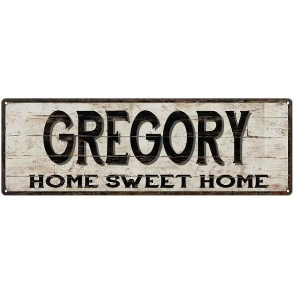 GREGORY Rustic Home Sweet Home Sign Gift 6x18 Metal Decor 106180084312
