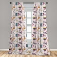 thumbnail image 5 of Ambesonne Music Curtains, Drums Speakers Records, Pair of 28"x63", Multicolor, 5 of 5