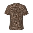 thumbnail image 6 of Vsdgher Brown Leopard Print Men's Dry Fit Mesh Athletic Shirts Moisture Wicking Tennis T-Shirt Tops, 6 of 9