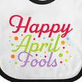thumbnail image 4 of Inktastic Happy April Fools with Colorful Dots Boys or Girls Baby Bib, 4 of 4