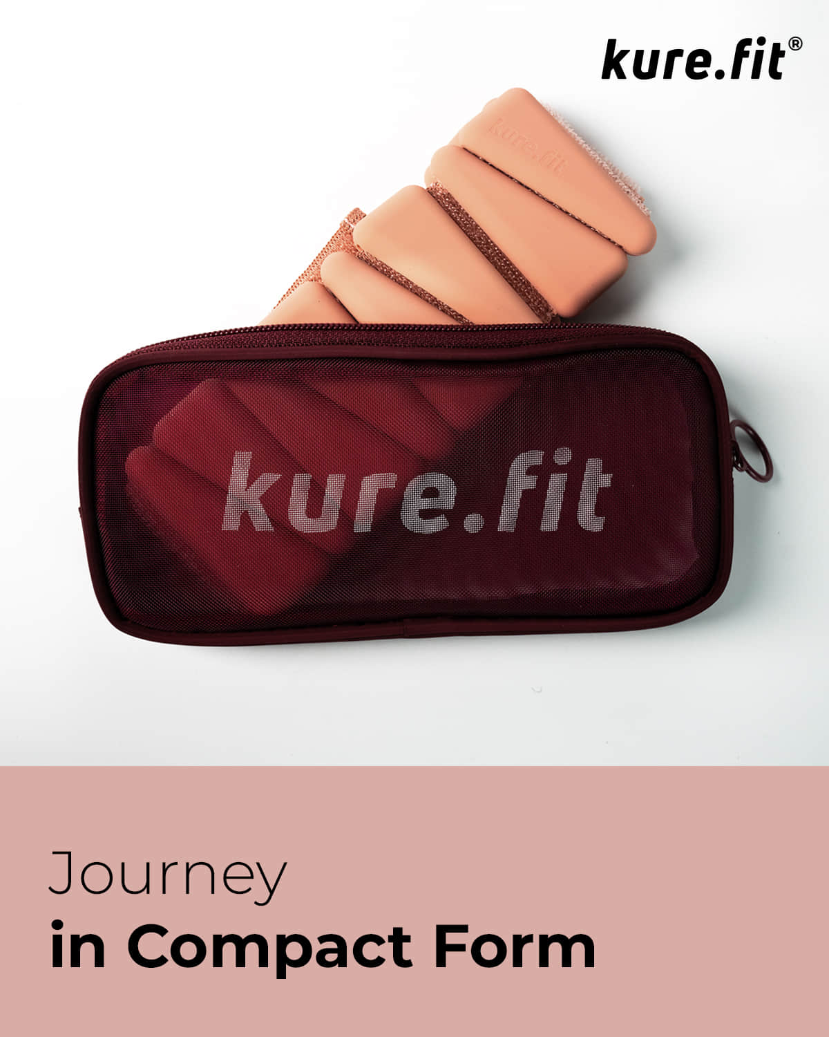 kure.fit Wrist and Ankle Weights for Women, Pilates Weighted Bangles for Home Workouts, 1 lb Each, Set of 2