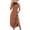 Brown, variant on Women's Casual Tank Maxi Dress, Sleeveless Crewneck Summer Long Sundress with Side Slit, Comfy Loose Fit A-Line Beach Dress