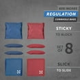 thumbnail image 2 of Play Platoon Professional Cornhole Bags - Set of 8 Regulation All Weather Two Sided Improved Bean Bags for Pro Corn Hole Game - 4 Burgundy & 4 Navy Blue, 2 of 7