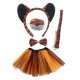 thumbnail image 3 of Conjunto de disfraz de tigre de 5 piezas: diadema, cola, nariz, pajarita, falda tutú y accesorios. orejas negras, 3 of 9
