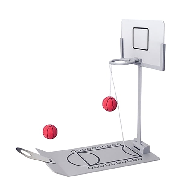 Juego de baloncesto portátil de la máquina de tiro plegable de escritorio de la máquina de baloncesto, borde plateado, bola Inevent FN000334-03