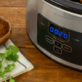 thumbnail image 4 of 4 Quart Travel Proof Cook and Carry Programmable Slow Cooker with Locking Lid, Convenient Handles, and Digital Display, Stainless Steel, 4 of 8