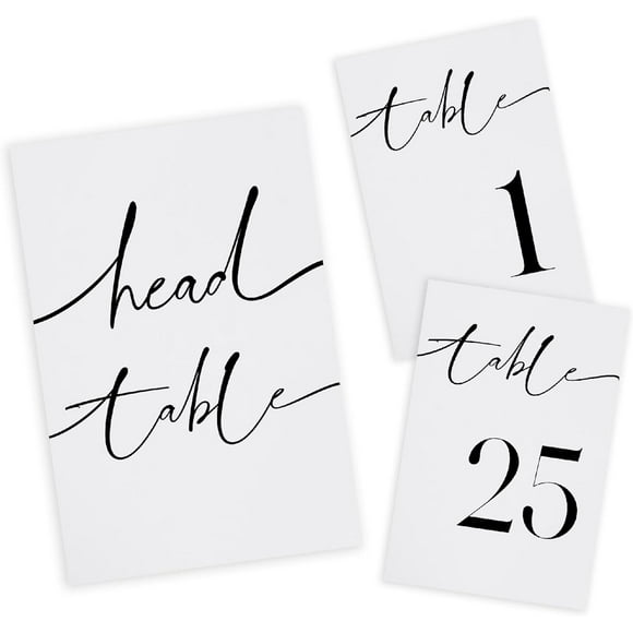 EcoNesxp 25 table number with main table card wedding table number double sided modern table number design number table number inch wedding table number UrbanMingle