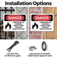 thumbnail image 3 of (2 Pack) Compressed Gas Flammable Content OSHA Danger Sign 24 Inch X 18 Inch Indoor / Outdoor Rust-Free Aluminum Metal Signs for Workplace, Workshop, and Construction Site, Made in the, 3 of 8